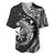 Aloha Hawaii Hammerhead Shark Baseball Jersey Black Kakau and Polynesian Tattoo LT03