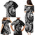 Aloha Hawaii Hammerhead Shark Family Matching Puletasi and Hawaiian Shirt Black Kakau and Polynesian Tattoo LT03