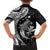 Aloha Hawaii Hammerhead Shark Family Matching Summer Maxi Dress and Hawaiian Shirt Black Kakau and Polynesian Tattoo LT03