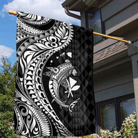 Aloha Hawaii Hammerhead Shark Garden Flag Black Kakau and Polynesian Tattoo LT03 - Polynesian Pride