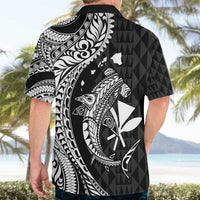 Aloha Hawaii Hammerhead Shark Hawaiian Shirt Black Kakau and Polynesian Tattoo LT03 - Polynesian Pride