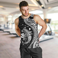 Aloha Hawaii Hammerhead Shark Men Tank Top Black Kakau and Polynesian Tattoo LT03 Black - Polynesian Pride