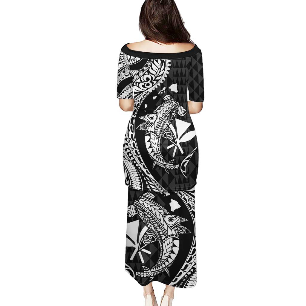 Aloha Hawaii Hammerhead Shark Puletasi Black Kakau and Polynesian Tattoo LT03 - Polynesian Pride