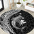 Aloha Hawaii Hammerhead Shark Round Carpet Black Kakau and Polynesian Tattoo LT03