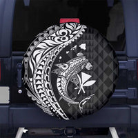Aloha Hawaii Hammerhead Shark Spare Tire Cover Black Kakau and Polynesian Tattoo LT03 - Polynesian Pride