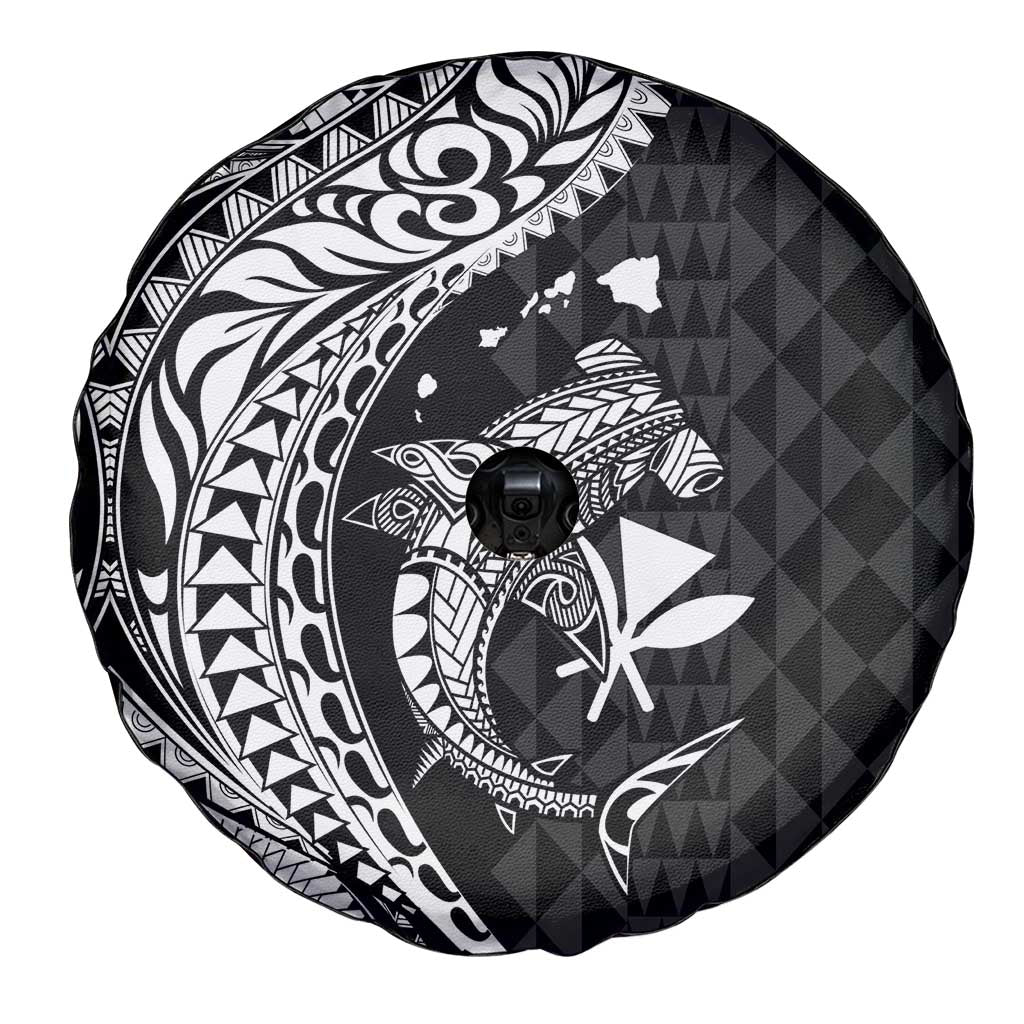 Aloha Hawaii Hammerhead Shark Spare Tire Cover Black Kakau and Polynesian Tattoo LT03 - Polynesian Pride