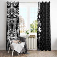 Aloha Hawaii Hammerhead Shark Window Curtain Black Kakau and Polynesian Tattoo LT03 - Polynesian Pride