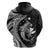 Aloha Hawaii Hammerhead Shark Zip Hoodie Black Kakau and Polynesian Tattoo LT03