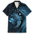 Aloha Hawaii Hammerhead Shark Family Matching Summer Maxi Dress and Hawaiian Shirt Blue Kakau and Polynesian Tattoo LT03