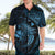 Aloha Hawaii Hammerhead Shark Hawaiian Shirt Blue Kakau and Polynesian Tattoo LT03