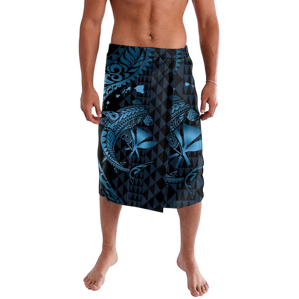 Aloha Hawaii Hammerhead Shark Lavalava Blue Kakau and Polynesian Tattoo LT03 Blue - Polynesian Pride