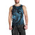 Aloha Hawaii Hammerhead Shark Men Tank Top Blue Kakau and Polynesian Tattoo LT03