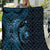 Aloha Hawaii Hammerhead Shark Quilt Blue Kakau and Polynesian Tattoo LT03