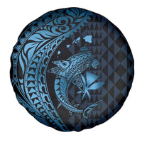 Aloha Hawaii Hammerhead Shark Spare Tire Cover Blue Kakau and Polynesian Tattoo LT03 - Polynesian Pride