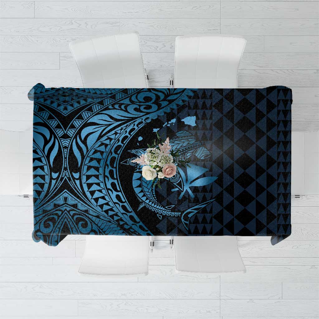Aloha Hawaii Hammerhead Shark Tablecloth Blue Kakau and Polynesian Tattoo LT03 Blue - Polynesian Pride