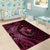 Aloha Hawaii Hammerhead Shark Area Rug Pink Kakau and Polynesian Tattoo LT03