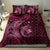 Aloha Hawaii Hammerhead Shark Bedding Set Pink Kakau and Polynesian Tattoo LT03