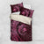 Aloha Hawaii Hammerhead Shark Bedding Set Pink Kakau and Polynesian Tattoo LT03