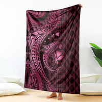Aloha Hawaii Hammerhead Shark Blanket Pink Kakau and Polynesian Tattoo LT03 - Polynesian Pride