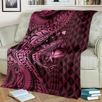 Aloha Hawaii Hammerhead Shark Blanket Pink Kakau and Polynesian Tattoo LT03 - Polynesian Pride
