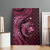 Aloha Hawaii Hammerhead Shark Canvas Wall Art Pink Kakau and Polynesian Tattoo LT03 - Polynesian Pride
