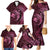 Aloha Hawaii Hammerhead Shark Family Matching Mermaid Dress and Hawaiian Shirt Pink Kakau and Polynesian Tattoo LT03