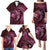 Aloha Hawaii Hammerhead Shark Family Matching Puletasi and Hawaiian Shirt Pink Kakau and Polynesian Tattoo LT03