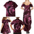 Aloha Hawaii Hammerhead Shark Family Matching Summer Maxi Dress and Hawaiian Shirt Pink Kakau and Polynesian Tattoo LT03