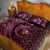 Aloha Hawaii Hammerhead Shark Quilt Bed Set Pink Kakau and Polynesian Tattoo LT03