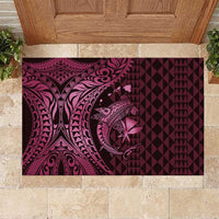 Aloha Hawaii Hammerhead Shark Rubber Doormat Pink Kakau and Polynesian Tattoo LT03 Pink - Polynesian Pride