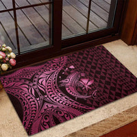 Aloha Hawaii Hammerhead Shark Rubber Doormat Pink Kakau and Polynesian Tattoo LT03 - Polynesian Pride