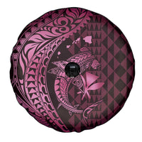 Aloha Hawaii Hammerhead Shark Spare Tire Cover Pink Kakau and Polynesian Tattoo LT03 - Polynesian Pride