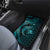 Aloha Hawaii Hammerhead Shark Car Mats Turquoise Kakau and Polynesian Tattoo LT03