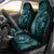 Aloha Hawaii Hammerhead Shark Car Seat Cover Turquoise Kakau and Polynesian Tattoo LT03