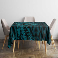 Aloha Hawaii Hammerhead Shark Tablecloth Turquoise Kakau and Polynesian Tattoo LT03 - Polynesian Pride