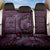 Aloha Hawaii Hammerhead Shark Back Car Seat Cover Purple Kakau and Polynesian Tattoo LT03