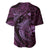 Aloha Hawaii Hammerhead Shark Baseball Jersey Purple Kakau and Polynesian Tattoo LT03