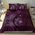 Aloha Hawaii Hammerhead Shark Bedding Set Purple Kakau and Polynesian Tattoo LT03