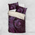 Aloha Hawaii Hammerhead Shark Bedding Set Purple Kakau and Polynesian Tattoo LT03