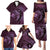 Aloha Hawaii Hammerhead Shark Family Matching Puletasi and Hawaiian Shirt Purple Kakau and Polynesian Tattoo LT03