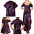 Aloha Hawaii Hammerhead Shark Family Matching Summer Maxi Dress and Hawaiian Shirt Purple Kakau and Polynesian Tattoo LT03