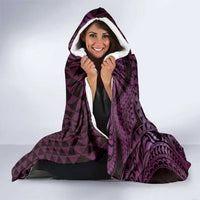Aloha Hawaii Hammerhead Shark Hooded Blanket Purple Kakau and Polynesian Tattoo LT03 - Polynesian Pride