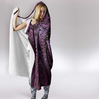 Aloha Hawaii Hammerhead Shark Hooded Blanket Purple Kakau and Polynesian Tattoo LT03 - Polynesian Pride
