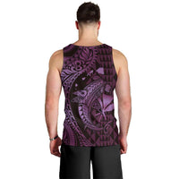 Aloha Hawaii Hammerhead Shark Men Tank Top Purple Kakau and Polynesian Tattoo LT03 - Polynesian Pride