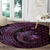 Aloha Hawaii Hammerhead Shark Round Carpet Purple Kakau and Polynesian Tattoo LT03