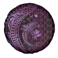Aloha Hawaii Hammerhead Shark Spare Tire Cover Purple Kakau and Polynesian Tattoo LT03 - Polynesian Pride