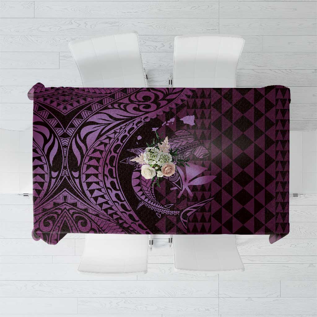 Aloha Hawaii Hammerhead Shark Tablecloth Purple Kakau and Polynesian Tattoo LT03 Purple - Polynesian Pride