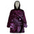 Aloha Hawaii Hammerhead Shark Wearable Blanket Hoodie Purple Kakau and Polynesian Tattoo LT03