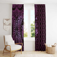 Aloha Hawaii Hammerhead Shark Window Curtain Purple Kakau and Polynesian Tattoo LT03 - Polynesian Pride