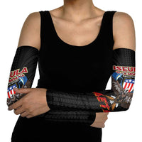 American Samoa Fautasi Arm Sleeves Pago Pago Aeto and Iseula o le Moana of Fagatogo Black Color - Polynesian Pride